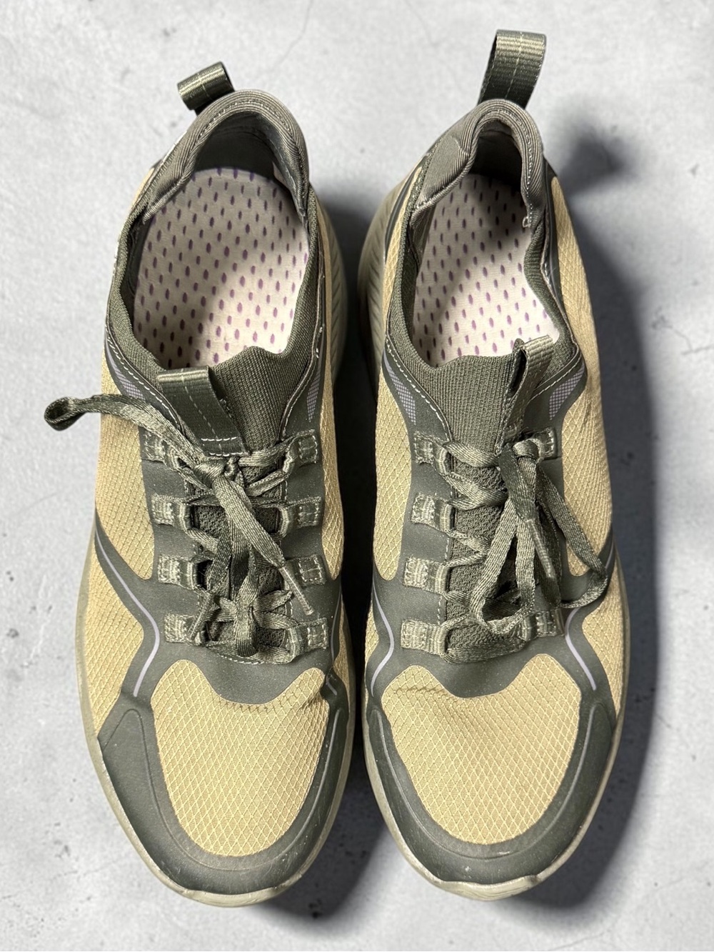 Allswifit Men’s Size 10 Athletic Running Shoes Army Green Good